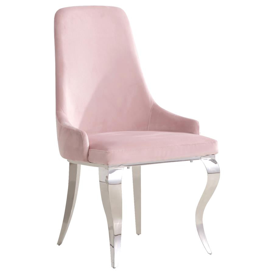 Velvet Upholstered Dining Side Chair Set of 2