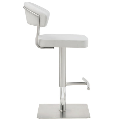 Valencia White Adjustable Barstool Set of 2