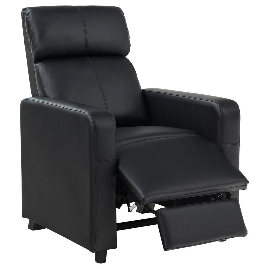 Push Back Black Recliner