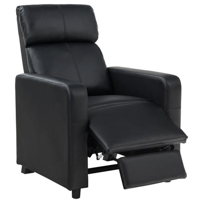 Push Back Black Recliner