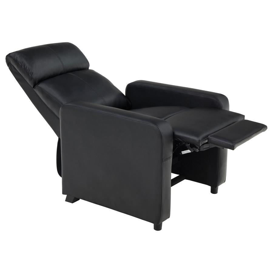 Push Back Black Recliner