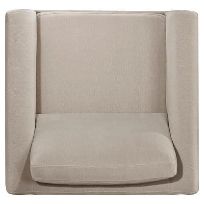 Taupe Upholstered Fabric Accent Chair