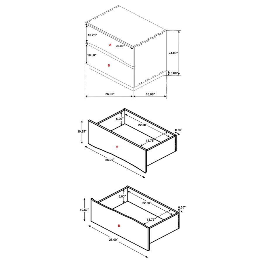 Canter Walnut Nightstand