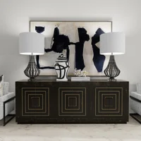 Aurora Black Table Lamp