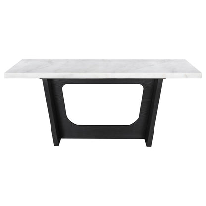 Espresso Marble Top Dining Table
