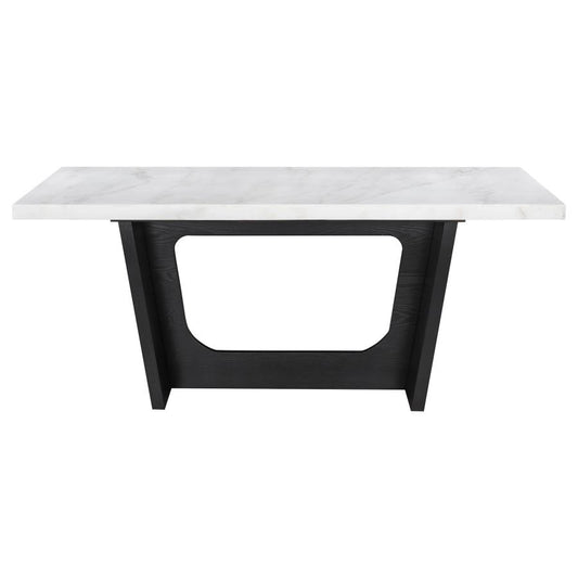 Espresso Marble Top Dining Table