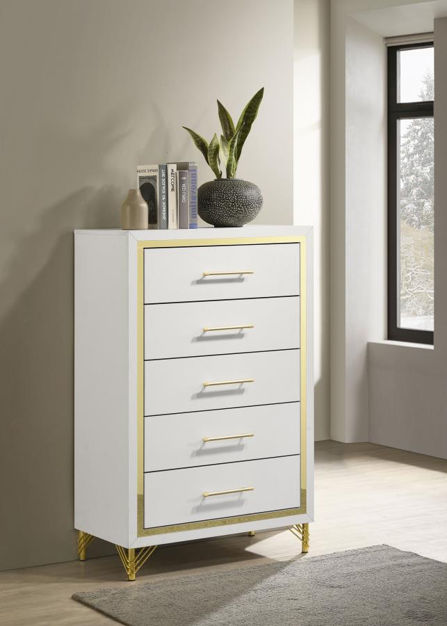 Liccelle White & Gold Chest