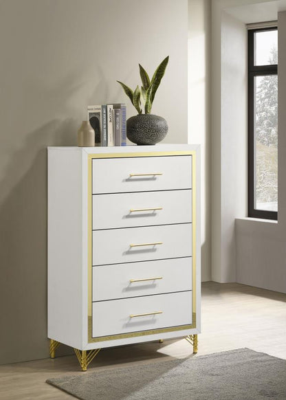 Liccelle White & Gold Chest