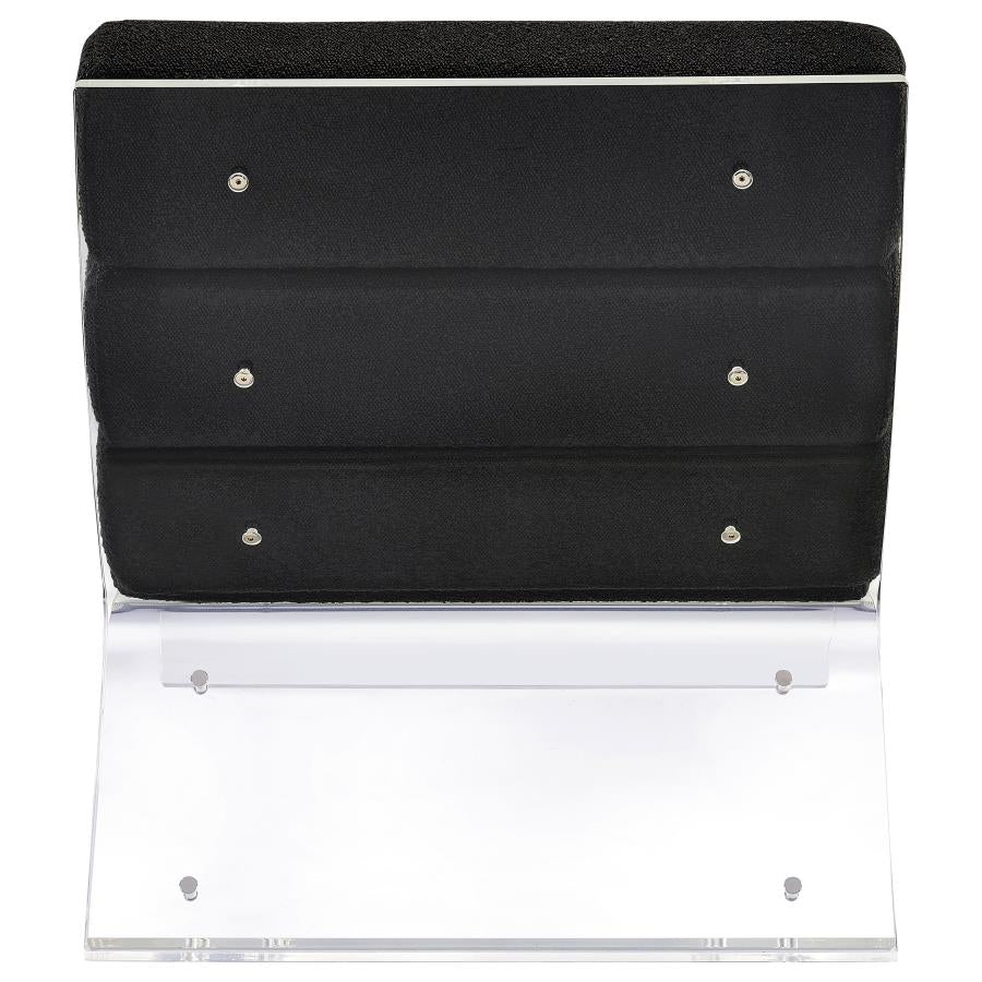 Acrylic & Black Upholstered Accent Chair