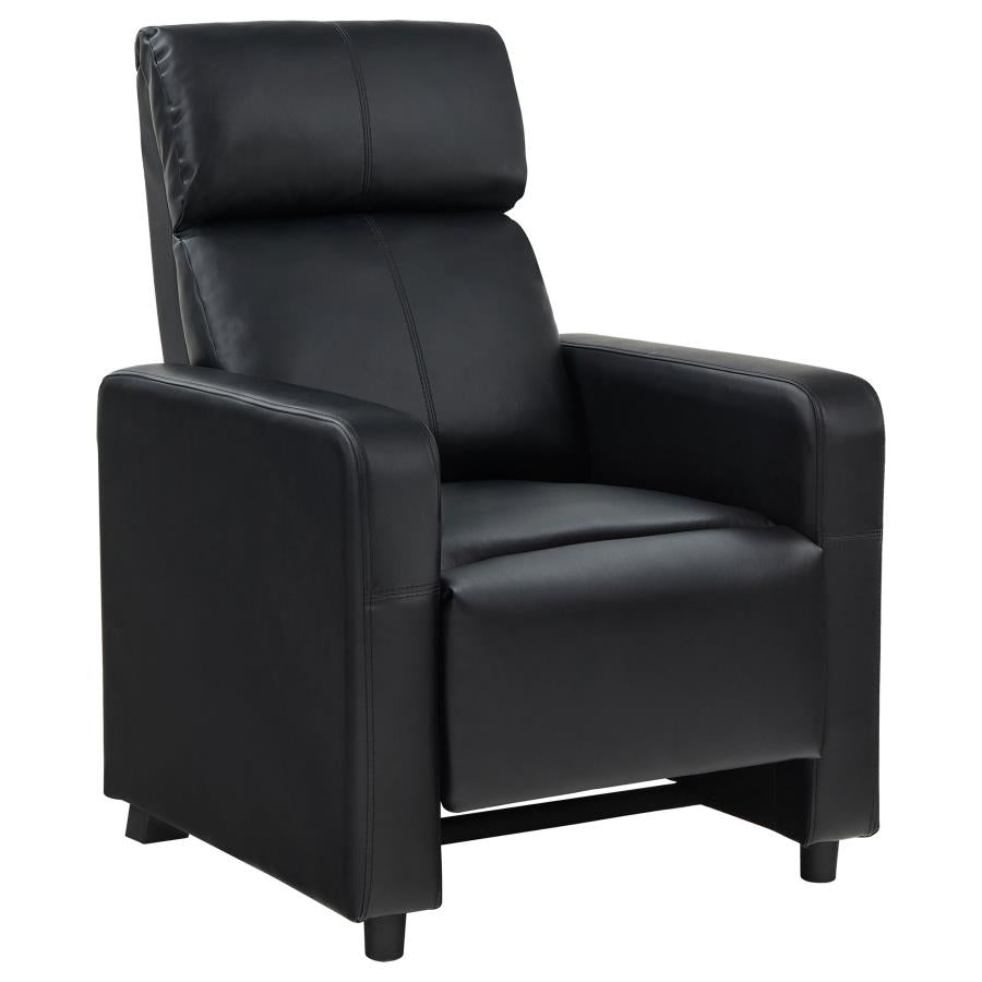 Push Back Black Recliner