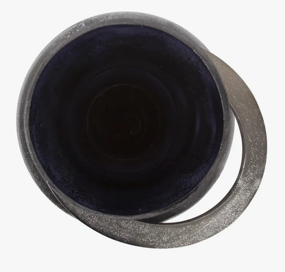 Medium Black Lare Glass Vase