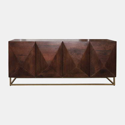 Brown Wood Console Cabinet