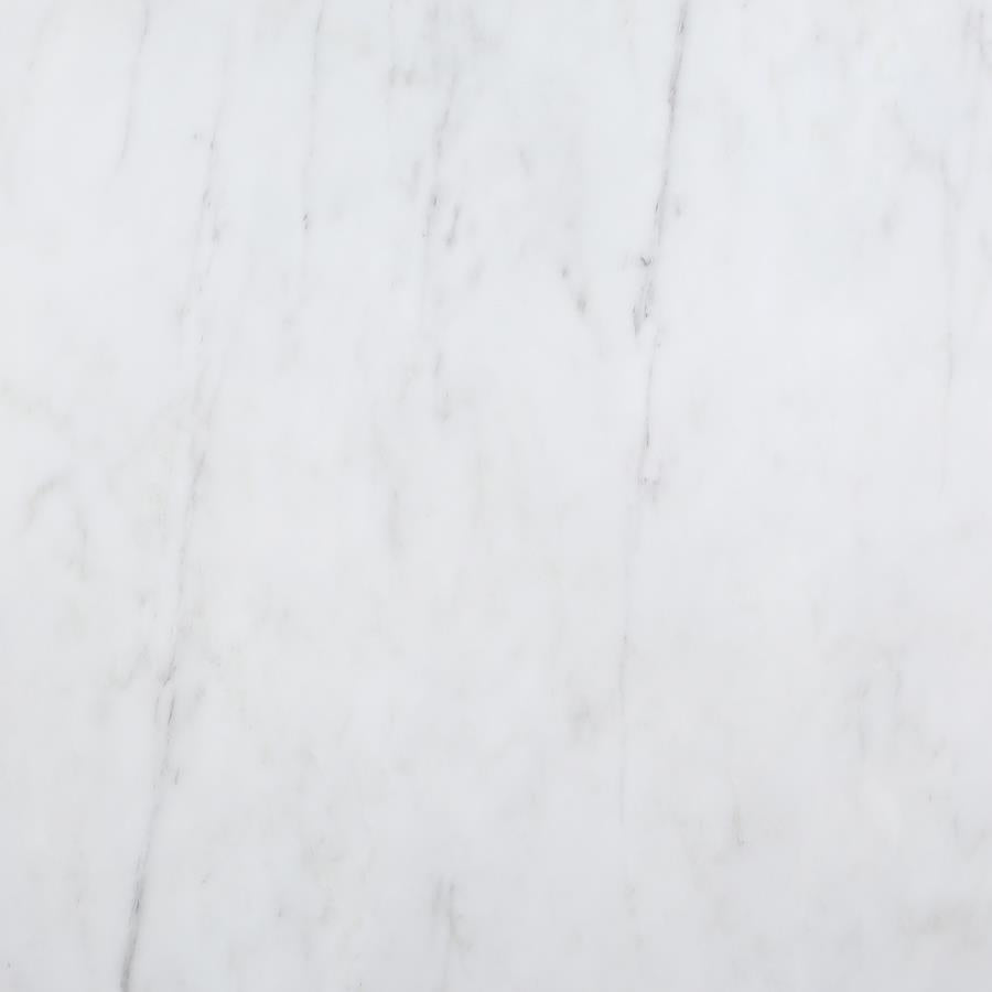Round Brushed Gold & Marble Top Dining Table
