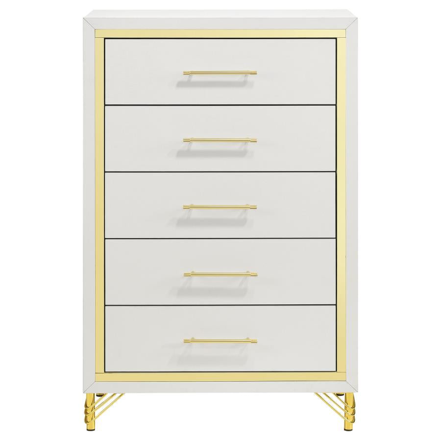 Liccelle White & Gold Chest