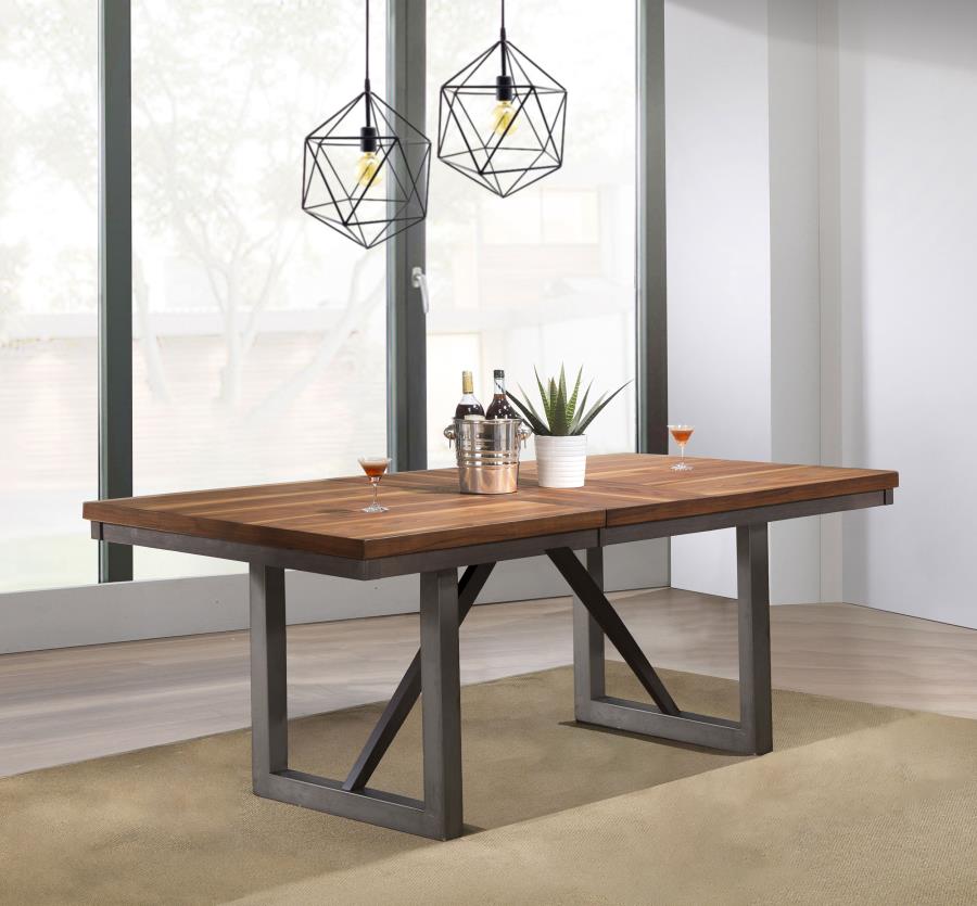 Natural Walnut Extension Dining Table