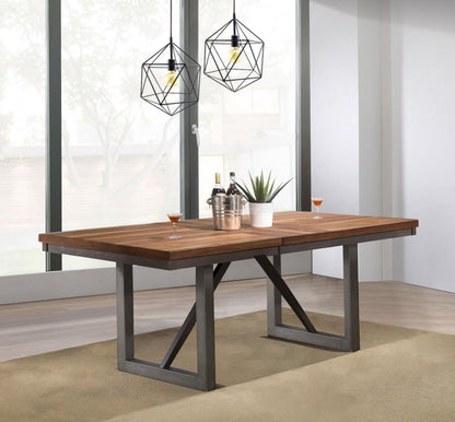 Natural Walnut Extension Dining Table