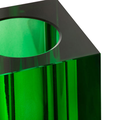 Medium Green Rectangular Vase