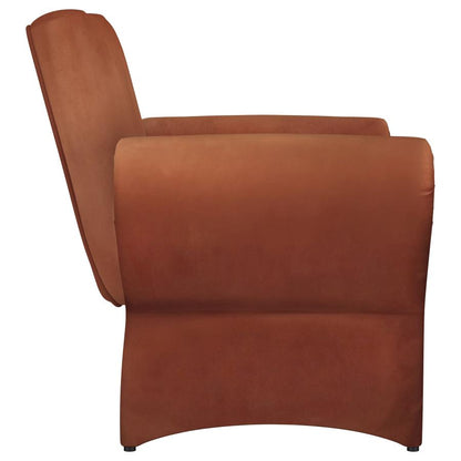 Rust Orange Velvet Accent Chair