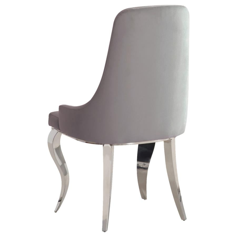 Velvet Upholstered Dining Side Chair Set of 2