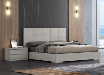 Anna Bed High Gloss Light Grey