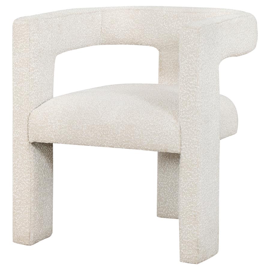 Cream Boucle Upholstered Chair