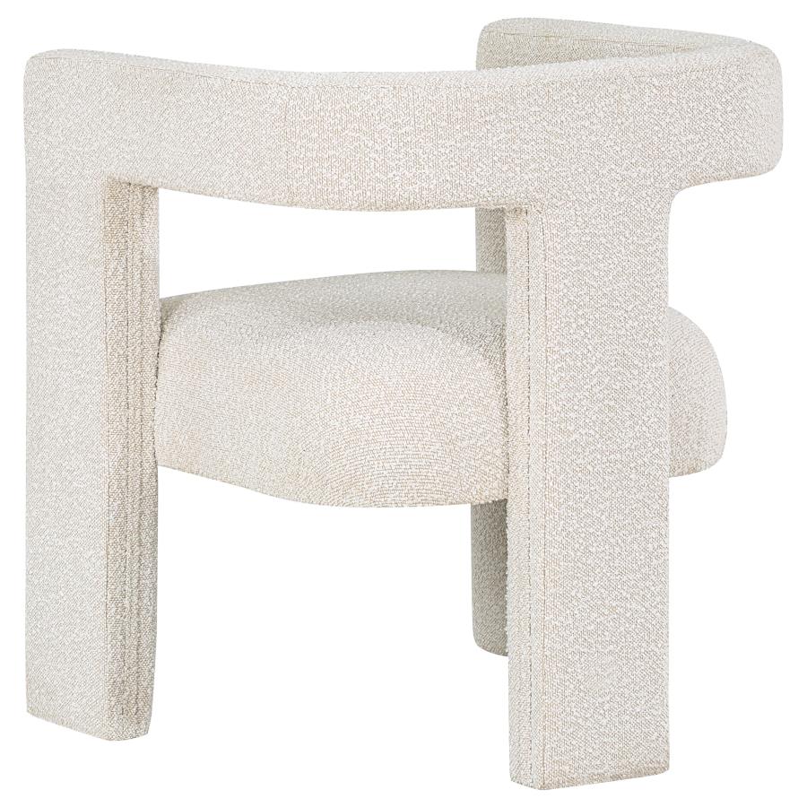 Cream Boucle Upholstered Chair