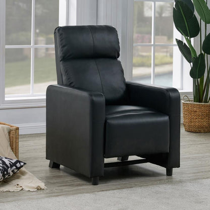 Push Back Black Recliner