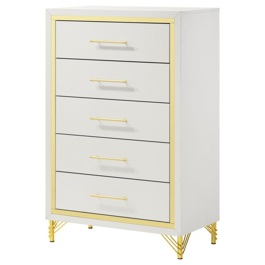 Liccelle White & Gold Chest