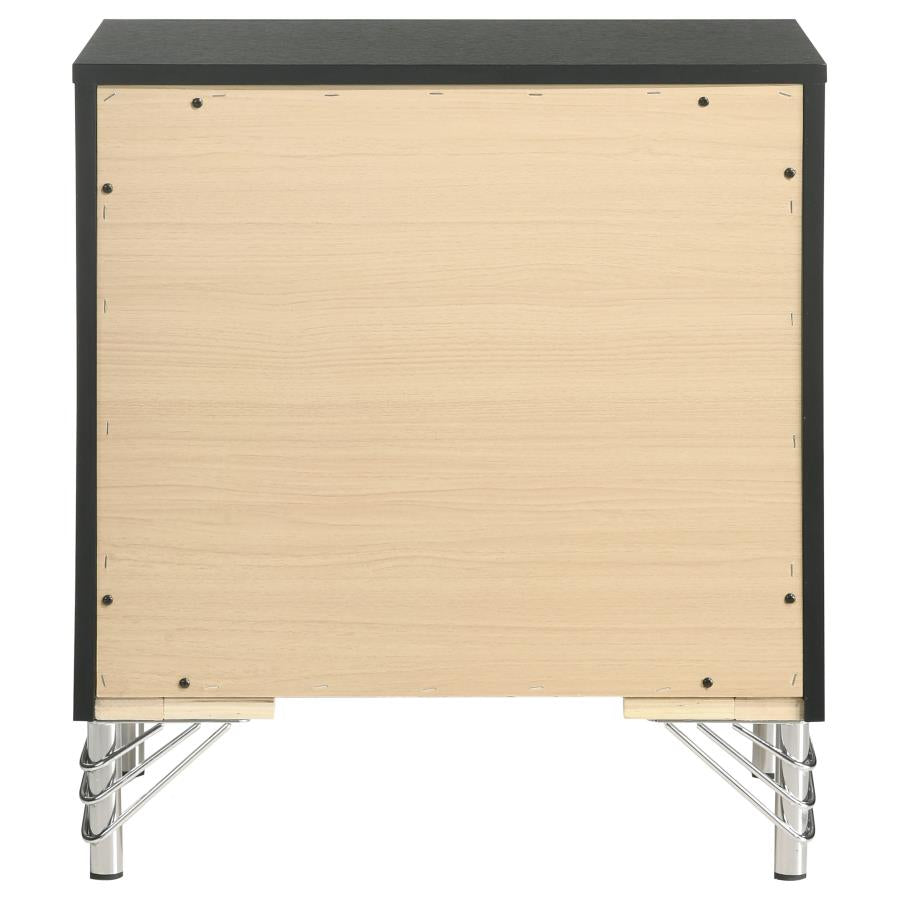 Licelle Black & Silver Nightstand