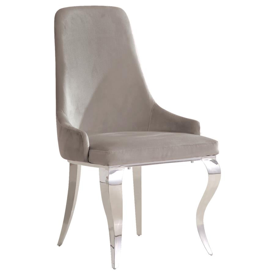 Velvet Upholstered Dining Side Chair Set of 2