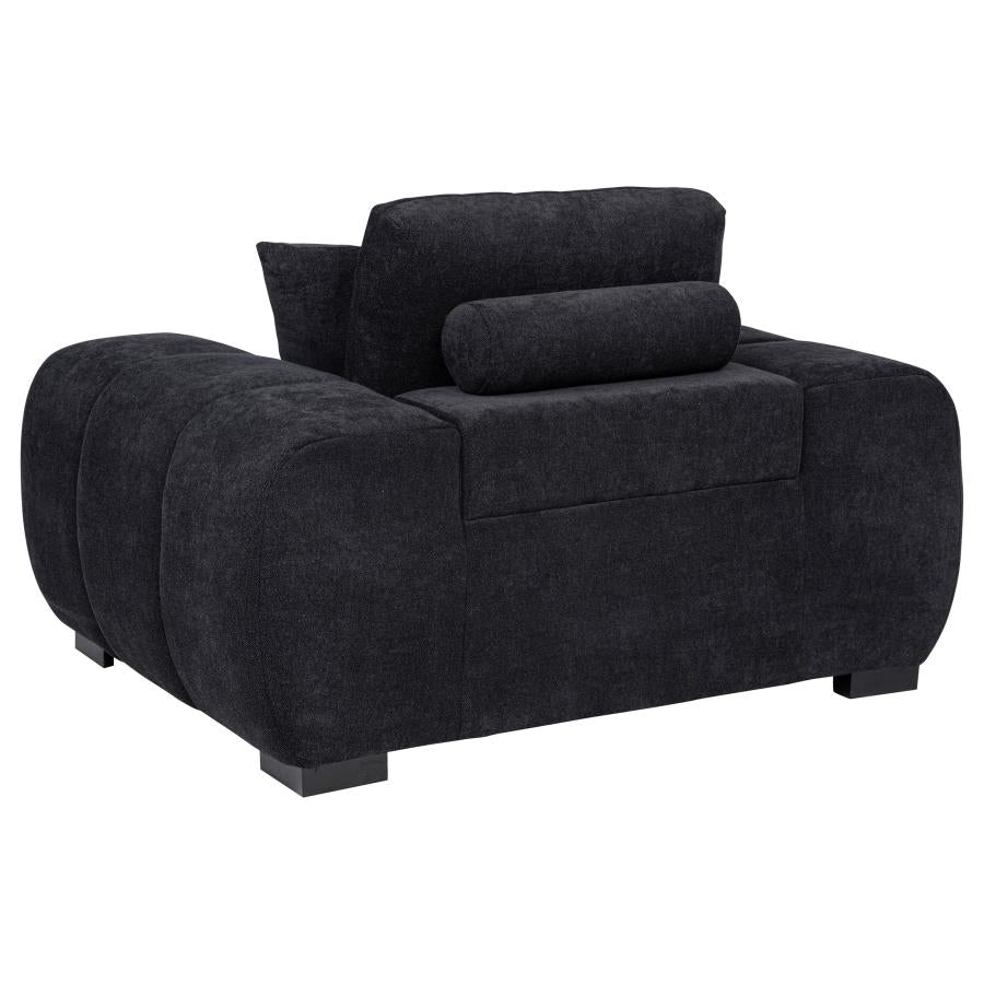 Black Upholstered Accent Chair