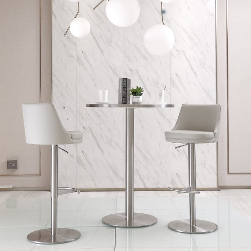 Bennett Light Grey Adjustable Barstool Set of 2