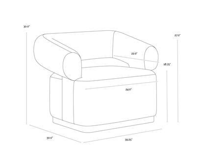 Aggie Swivel Lounge Chair