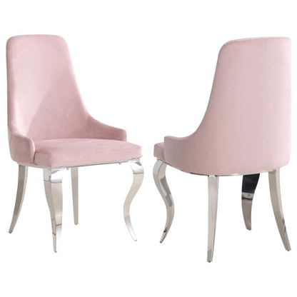Velvet Upholstered Dining Side Chair Set of 2