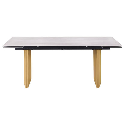 Glass Top Extension Dining Table