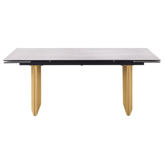 Glass Top Extension Dining Table
