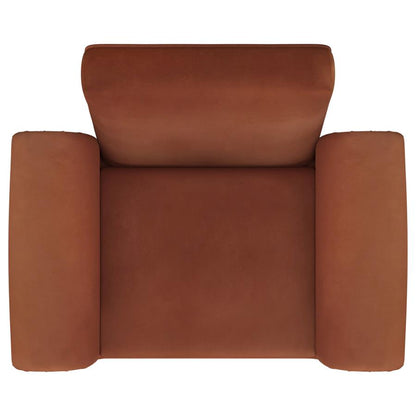 Rust Orange Velvet Accent Chair