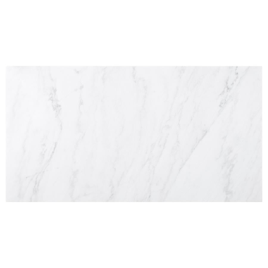 Espresso Marble Top Dining Table
