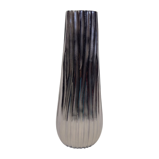 Metal 15"H Jesson Small Graphite Vase