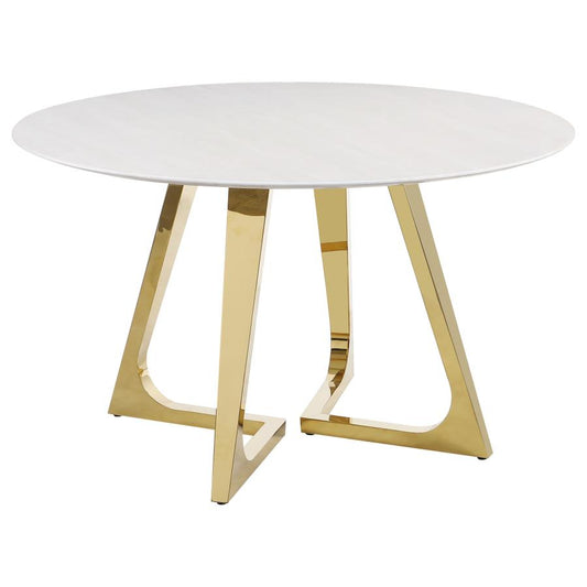 Pyramid Round Marble Top dining Table