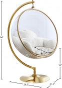 Acrylic Swing Chair With Faux Fur