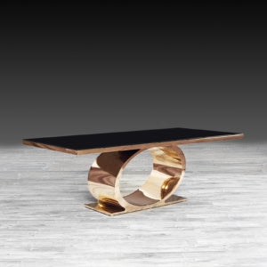 Onyx Rose Gold Dining Table