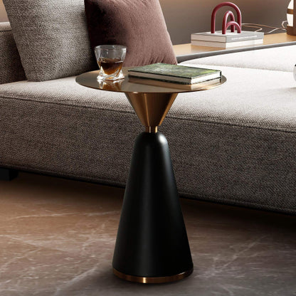 Zora Side Table in Brushed Brass