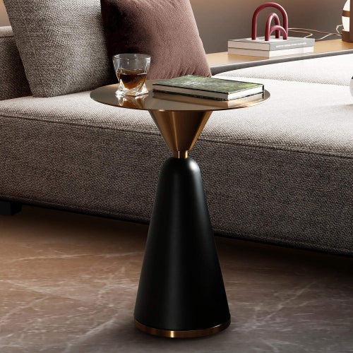 Zora Side Table in Brushed Brass