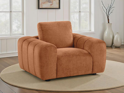 Burnt Orange Upholstered Accent Chair