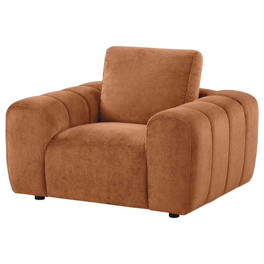 Burnt Orange Upholstered Accent Chair