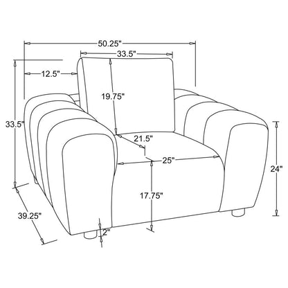 Burnt Orange Upholstered Accent Chair