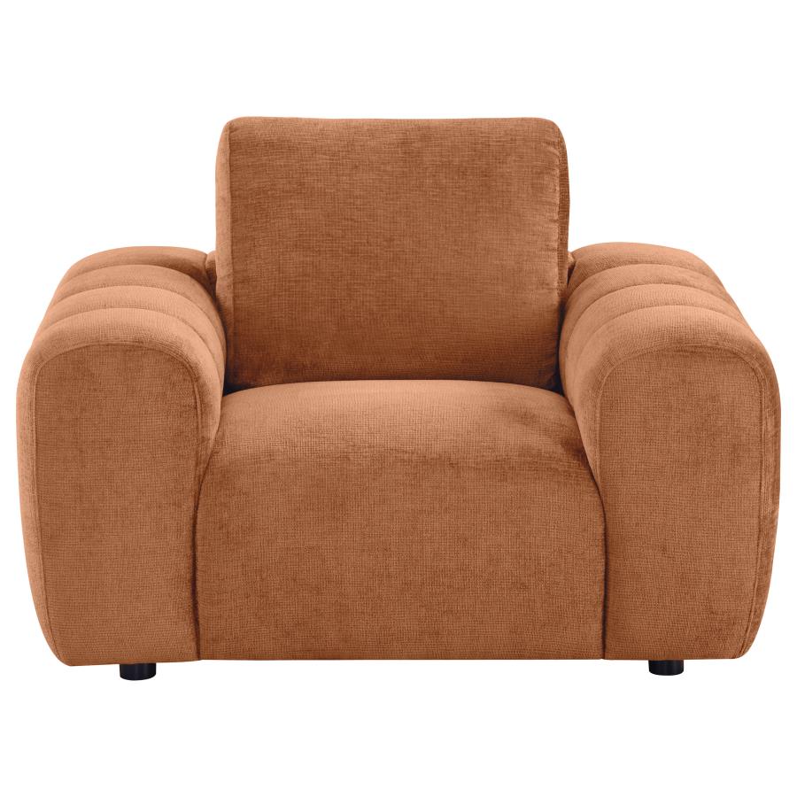 Burnt Orange Upholstered Accent Chair