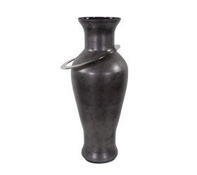 Large Black Lare Glass Vase