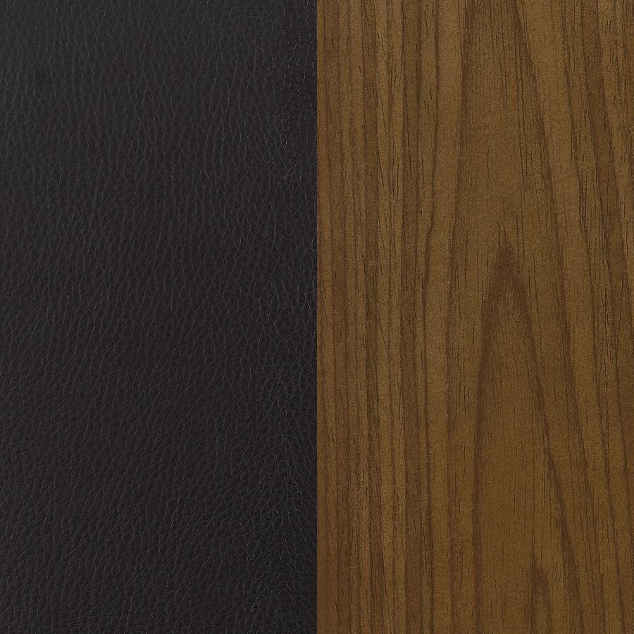 Oakland Black Adjustable Barstool Set of 2